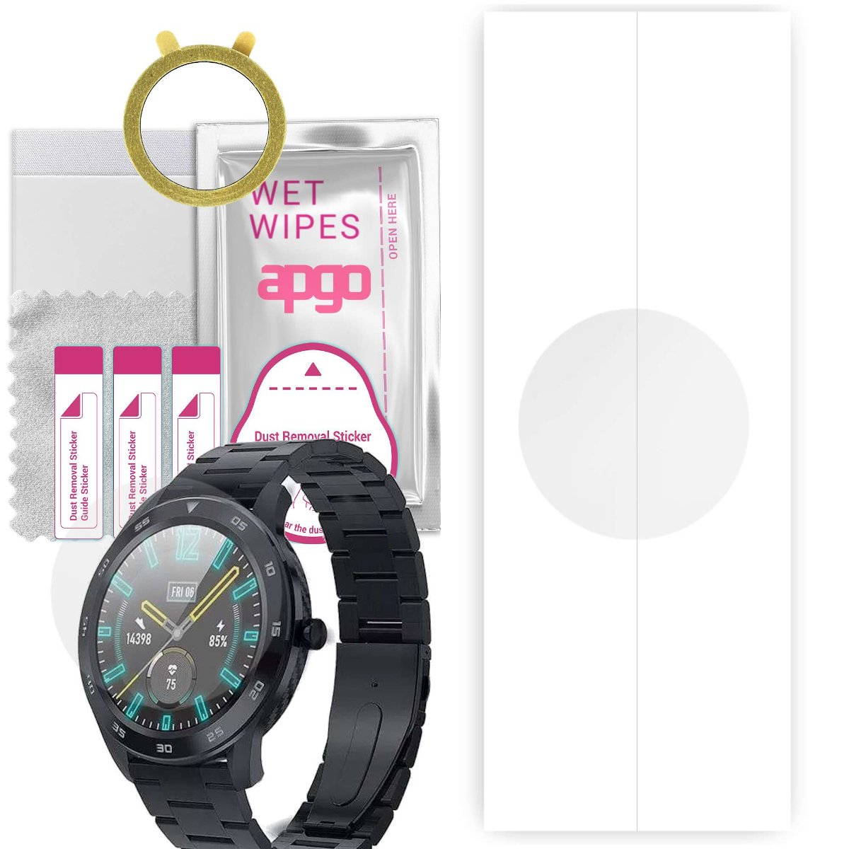 1x Folia hydrożelowa do Garett GT22S - apgo Smartwatch Hydrogel Protection Ochrona na ekran smartwatcha