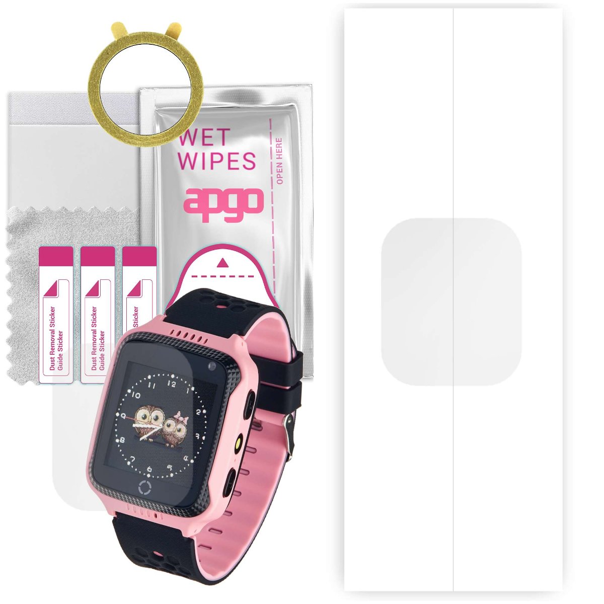 1x Folia hydrożelowa do Garett GPS Junior 2 (dla dzieci) - apgo Smartwatch Hydrogel Protection Ochrona na ekran smartwatcha