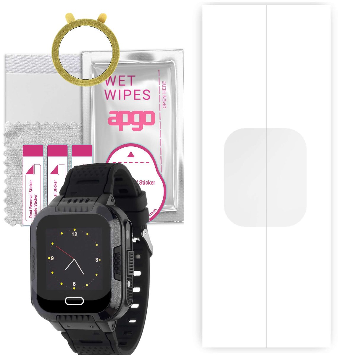 1x Folia hydrożelowa do Garett Cool (dla dzieci) - apgo Smartwatch Hydrogel Protection Ochrona na ekran smartwatcha