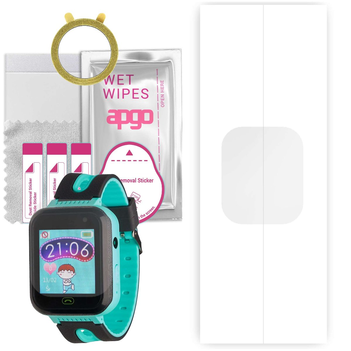 1x Folia hydrożelowa do Garett Kids Fine (dla dzieci) - apgo Smartwatch Hydrogel Protection Ochrona na ekran smartwatcha