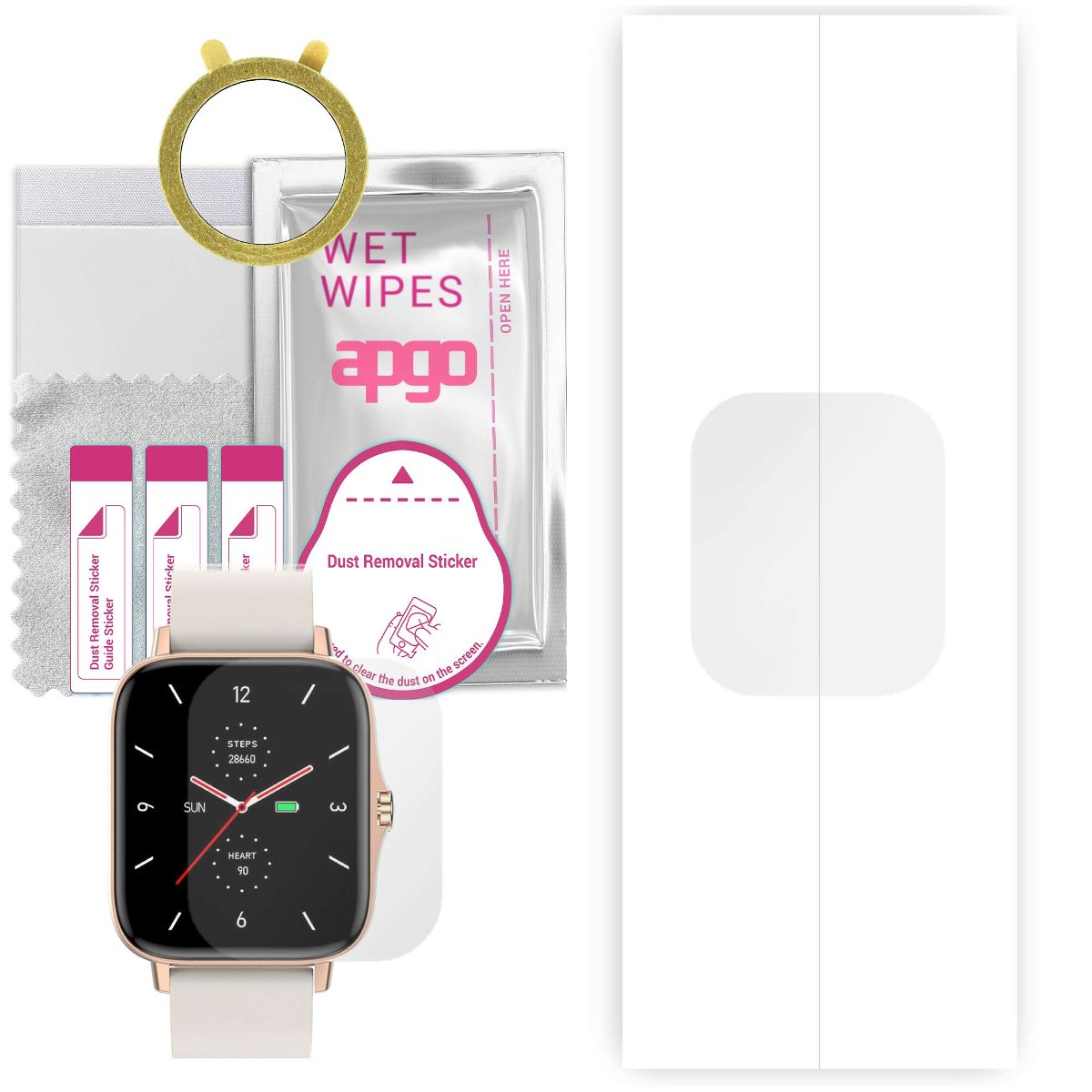 1x Folia hydrożelowa do Garett Sport Activity - apgo Smartwatch Hydrogel Protection Ochrona na ekran smartwatcha
