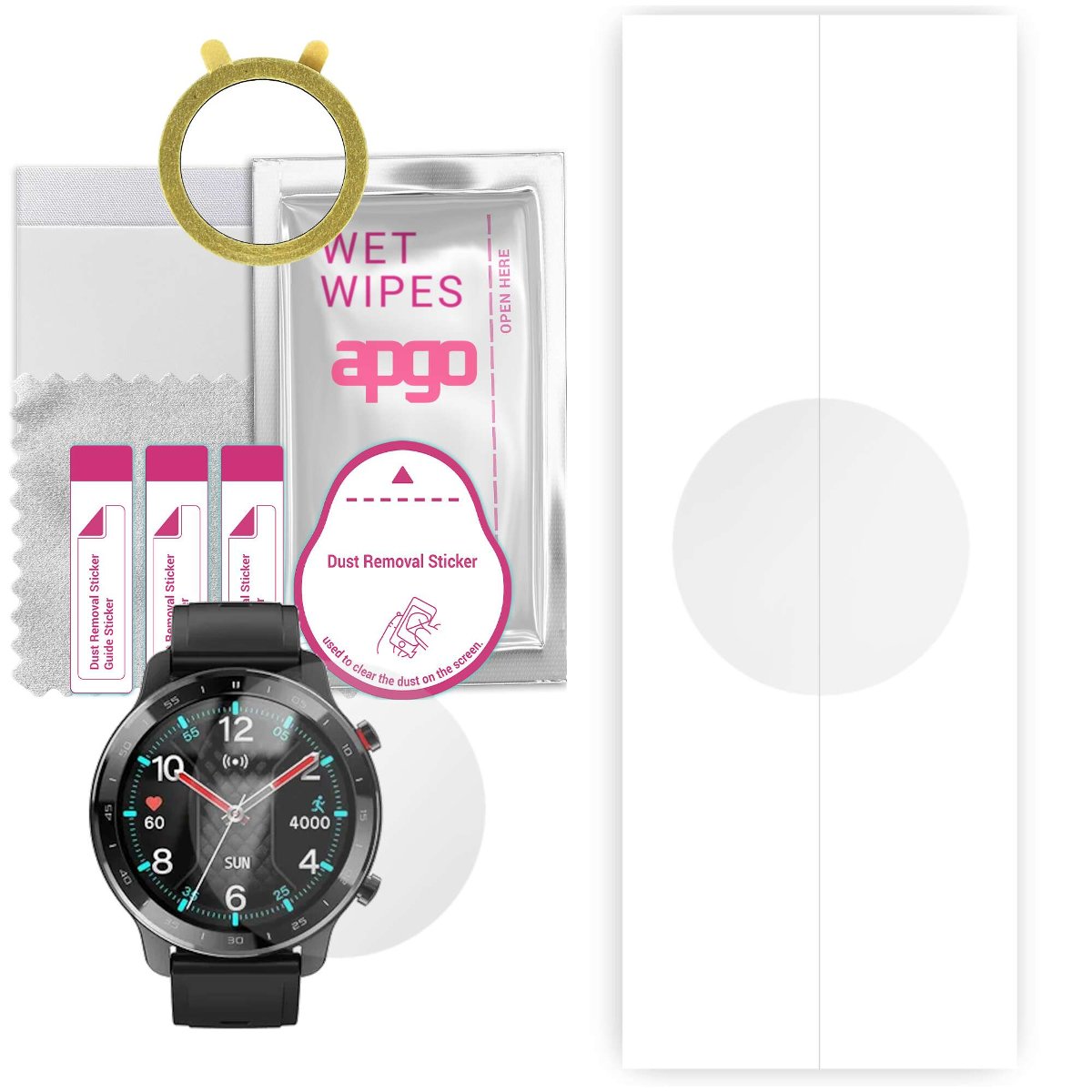 1x Folia hydrożelowa do Garett Street Style - apgo Smartwatch Hydrogel Protection Ochrona na ekran smartwatcha