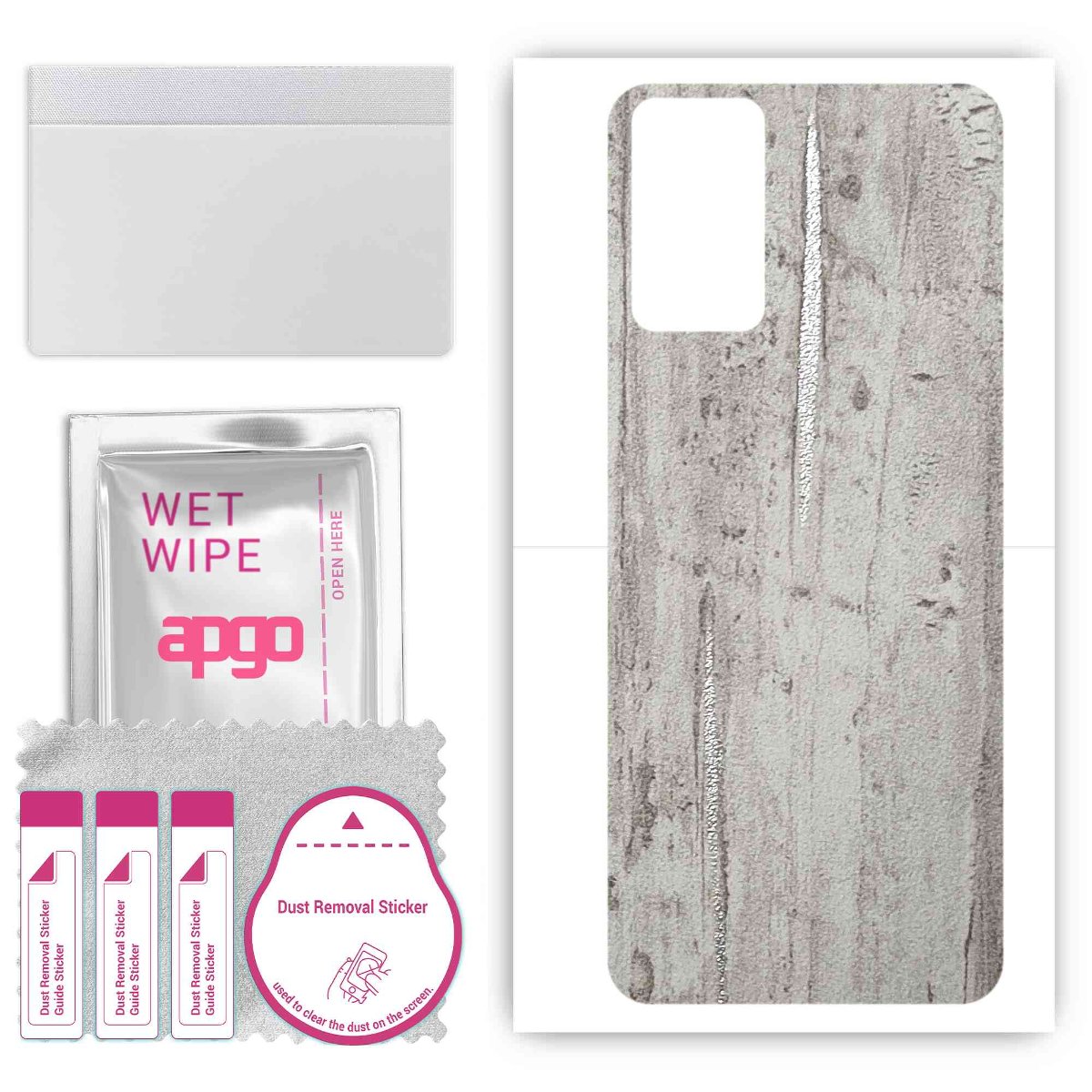 Folia naklejka skórka strukturalna na TYŁ do Infinix Hot 12i -  Beton Srebrne Paski - apgo SKINS