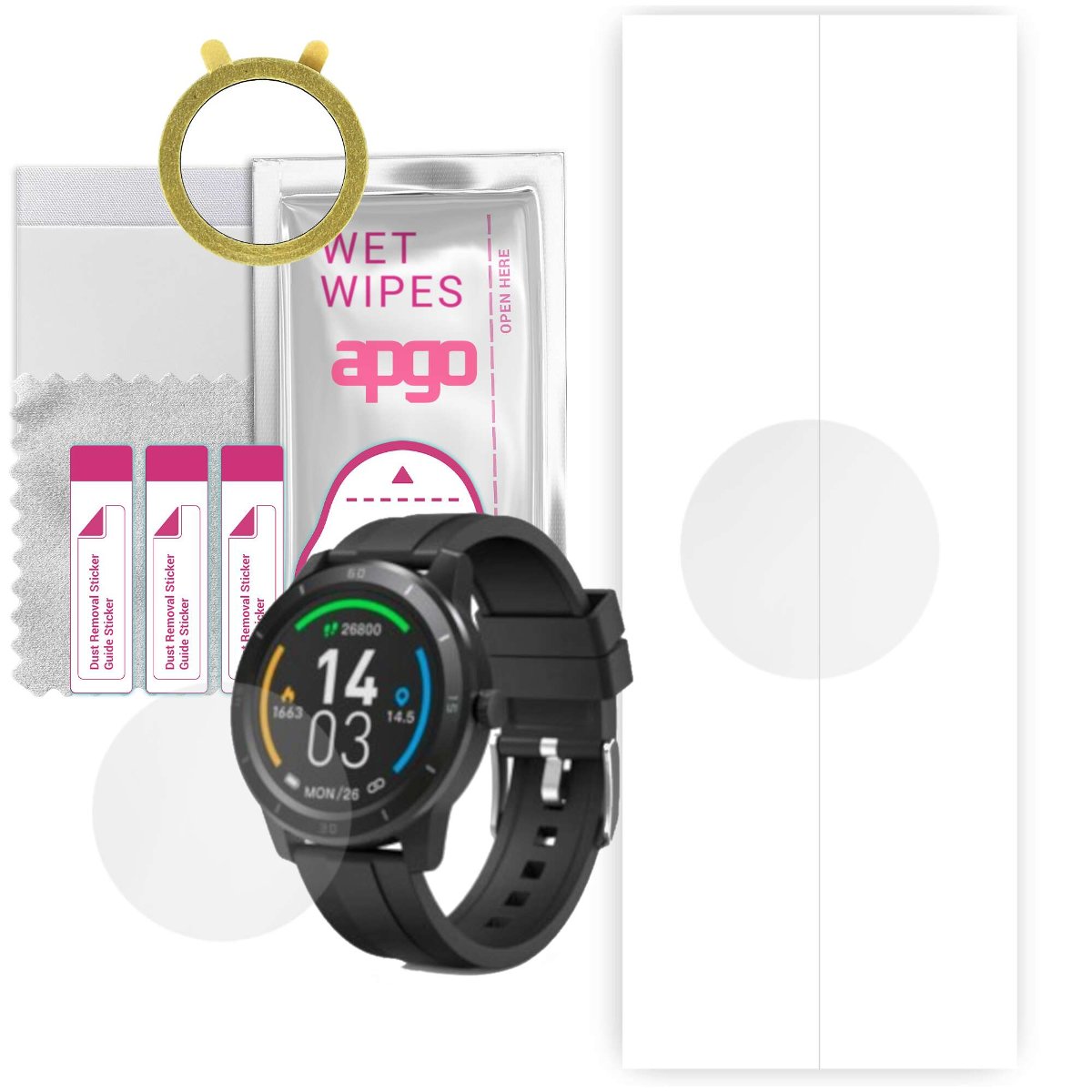 1x Folia hydrożelowa do Hama Fit Watch 6900 - apgo Smartwatch Hydrogel Protection Ochrona na ekran smartwatcha