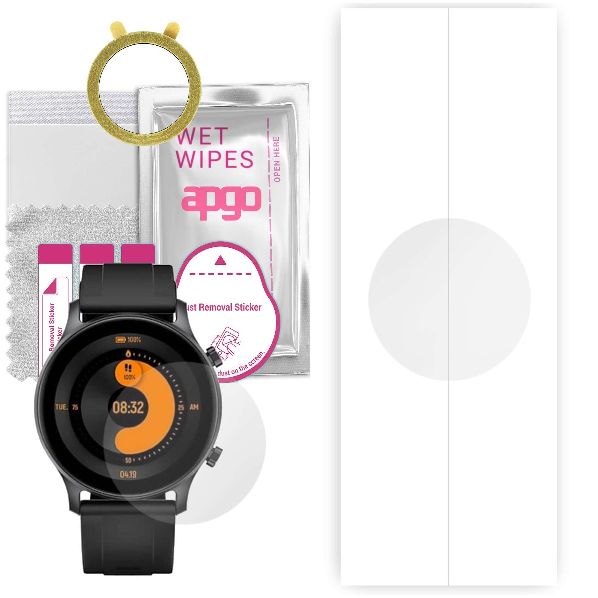 1x Folia hydrożelowa do Haylou RS3 - apgo Smartwatch Hydrogel Protection Ochrona na ekran smartwatcha