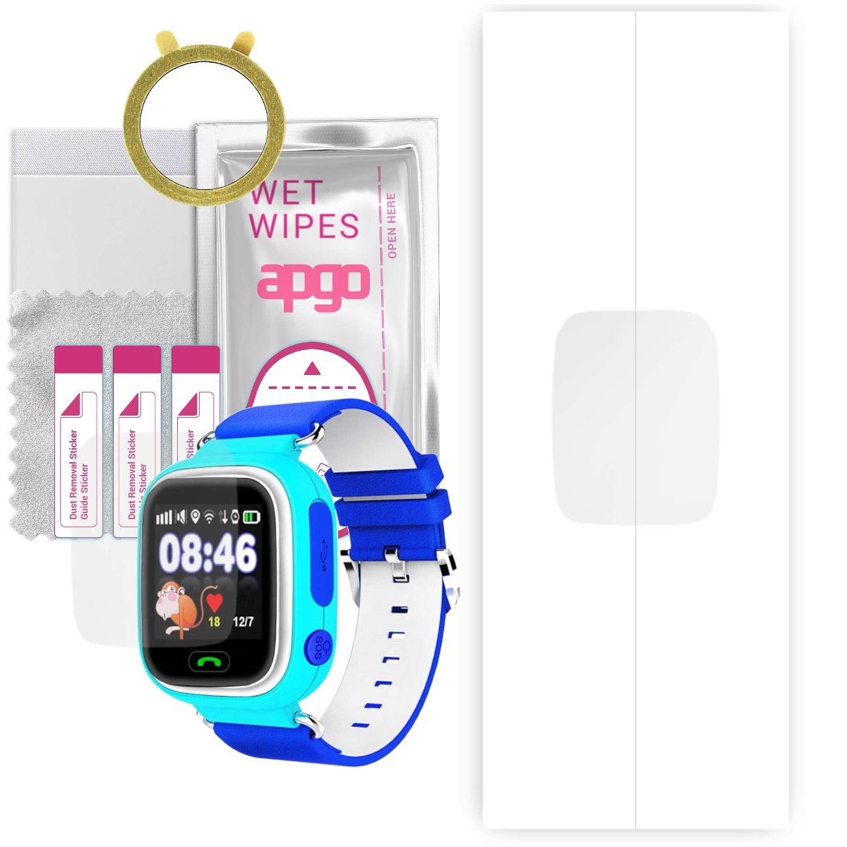1x Folia hydrożelowa do Garett Kids 2 - apgo Smartwatch Hydrogel Protection Ochrona na ekran smartwatcha