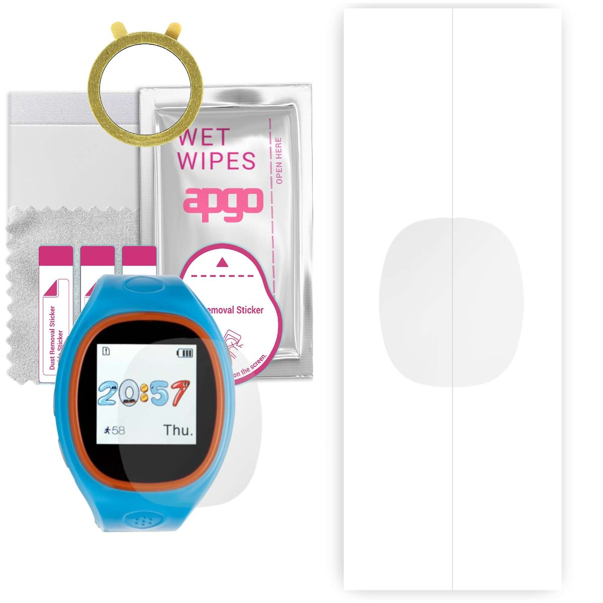 1x Folia hydrożelowa do Garett Kids 3 - apgo Smartwatch Hydrogel Protection Ochrona na ekran smartwatcha