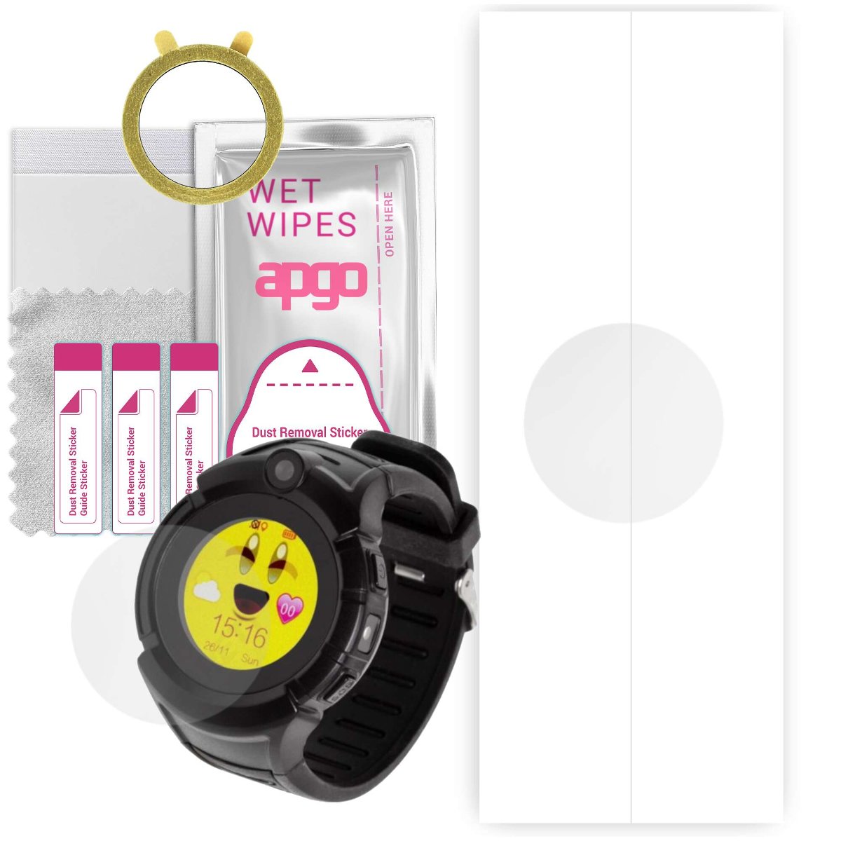 1x Folia hydrożelowa do Garett Kids 5 - apgo Smartwatch Hydrogel Protection Ochrona na ekran smartwatcha