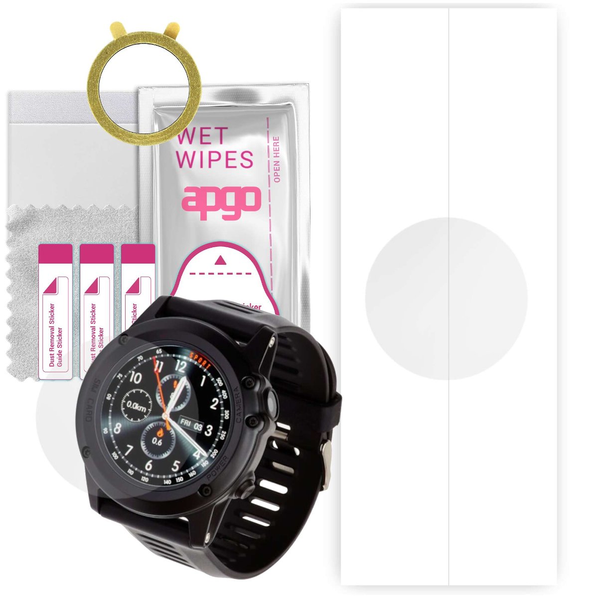 1x Folia hydrożelowa do Garett Expert 11W - apgo Smartwatch Hydrogel Protection Ochrona na ekran smartwatcha