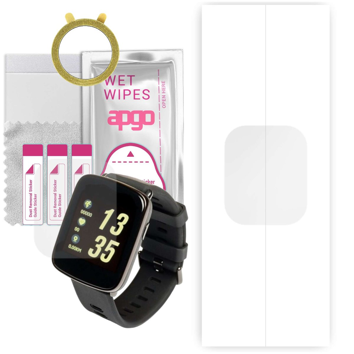 1x Folia hydrożelowa do Garett G32W - apgo Smartwatch Hydrogel Protection Ochrona na ekran smartwatcha