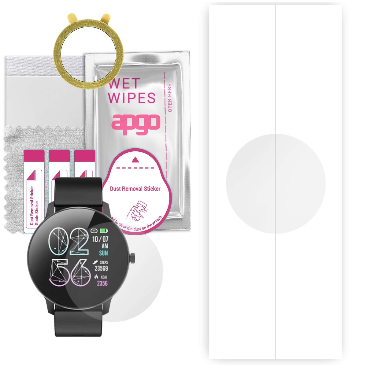 1x Folia hydrożelowa do Bemi Ari - apgo Smartwatch Hydrogel Protection Ochrona na ekran smartwatcha