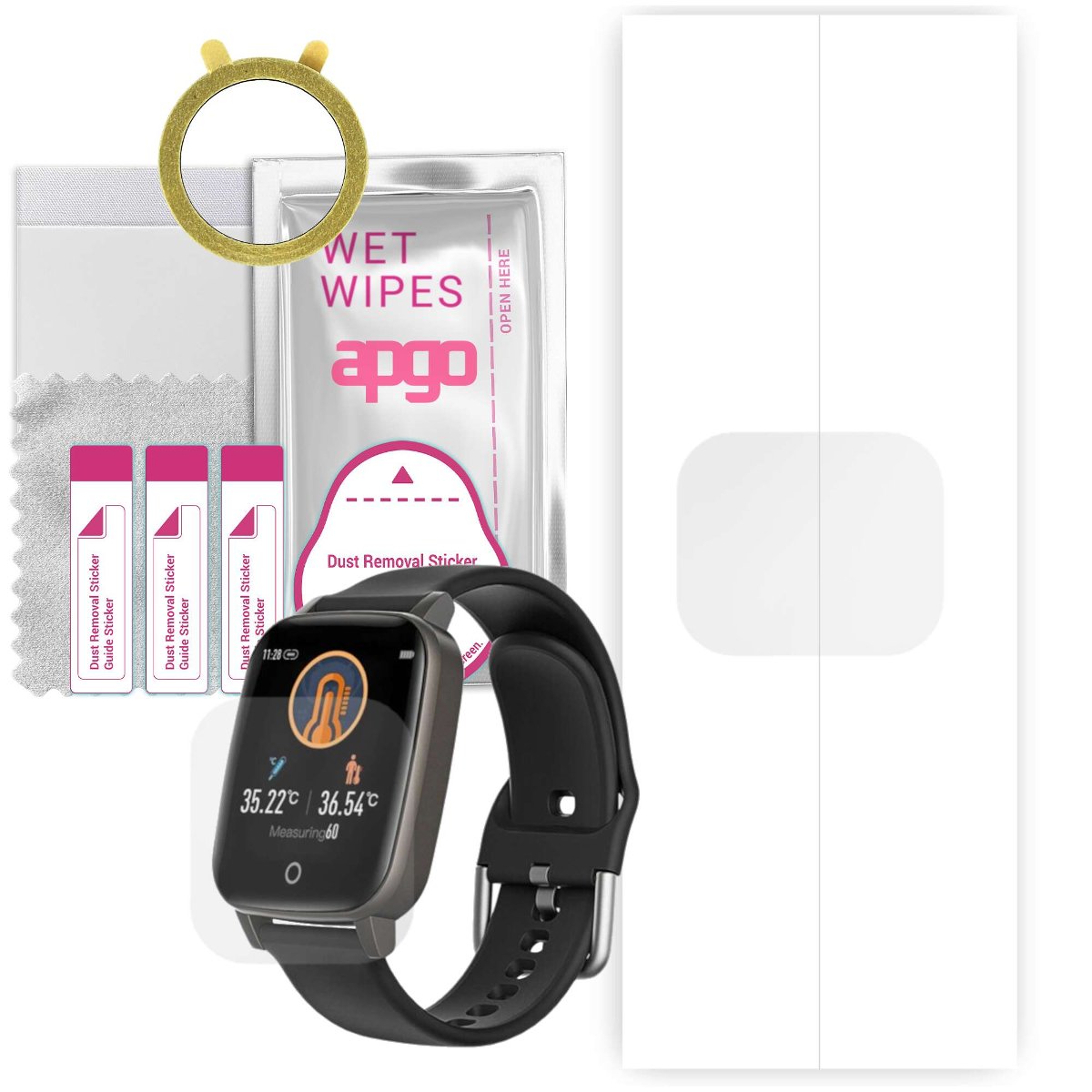 1x Folia hydrożelowa do BlitzWolf BW-HL1T - apgo Smartwatch Hydrogel Protection Ochrona na ekran smartwatcha