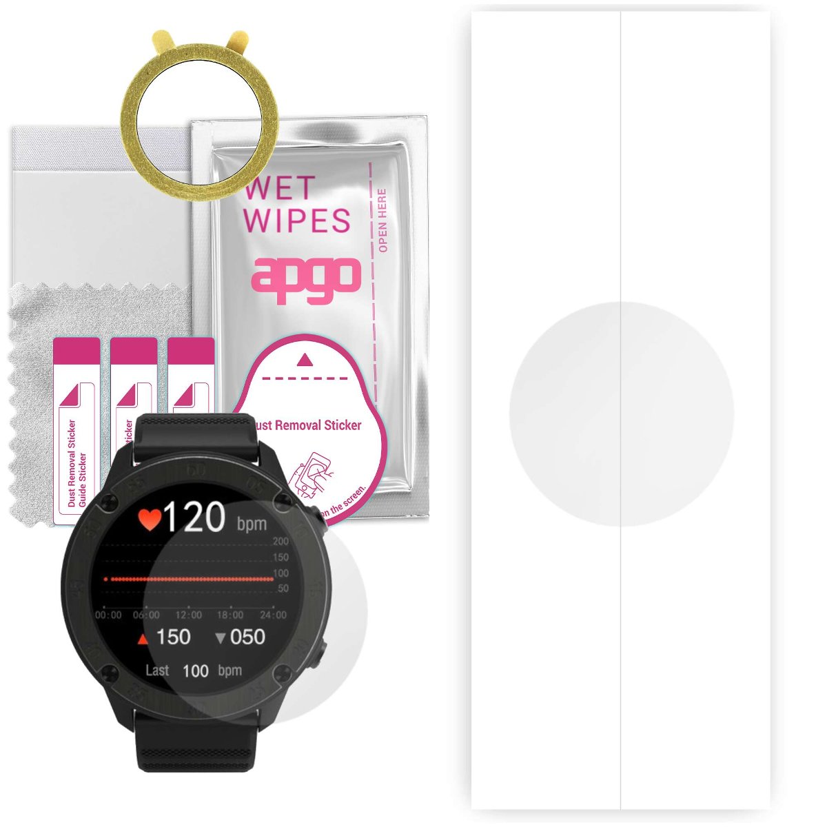 1x Folia hydrożelowa do Blackview X5 - apgo Smartwatch Hydrogel Protection Ochrona na ekran smartwatcha