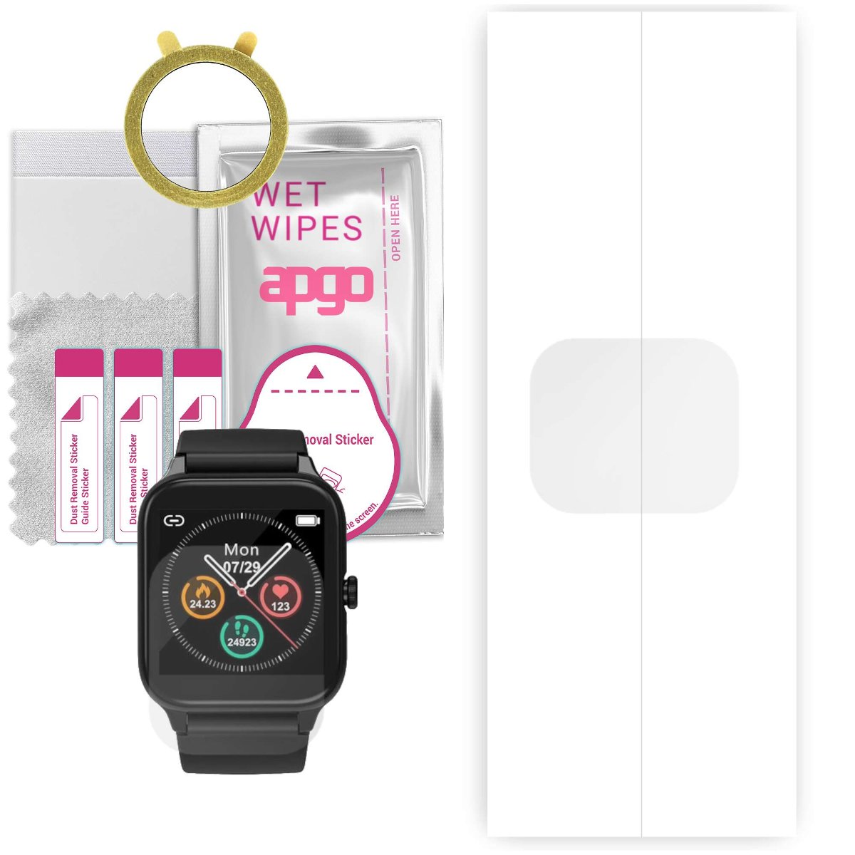 1x Folia hydrożelowa do Blackview R3 - apgo Smartwatch Hydrogel Protection Ochrona na ekran smartwatcha