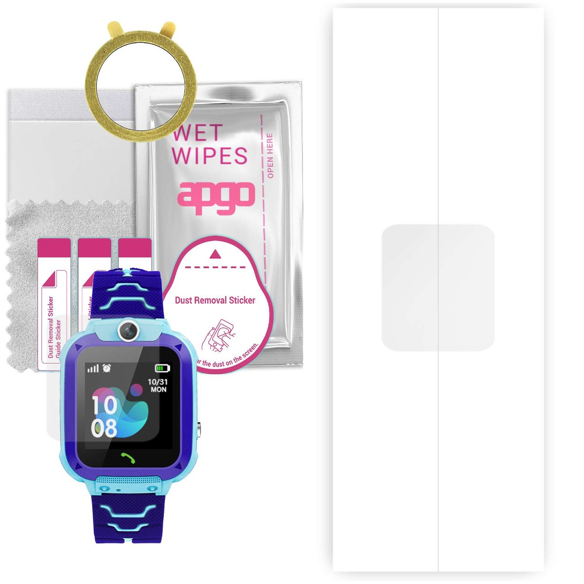 1x Folia hydrożelowa do DexXer Dla dzieci z kamerą z przodu U8S - apgo Smartwatch Hydrogel Protection Ochrona na ekran smartwatcha