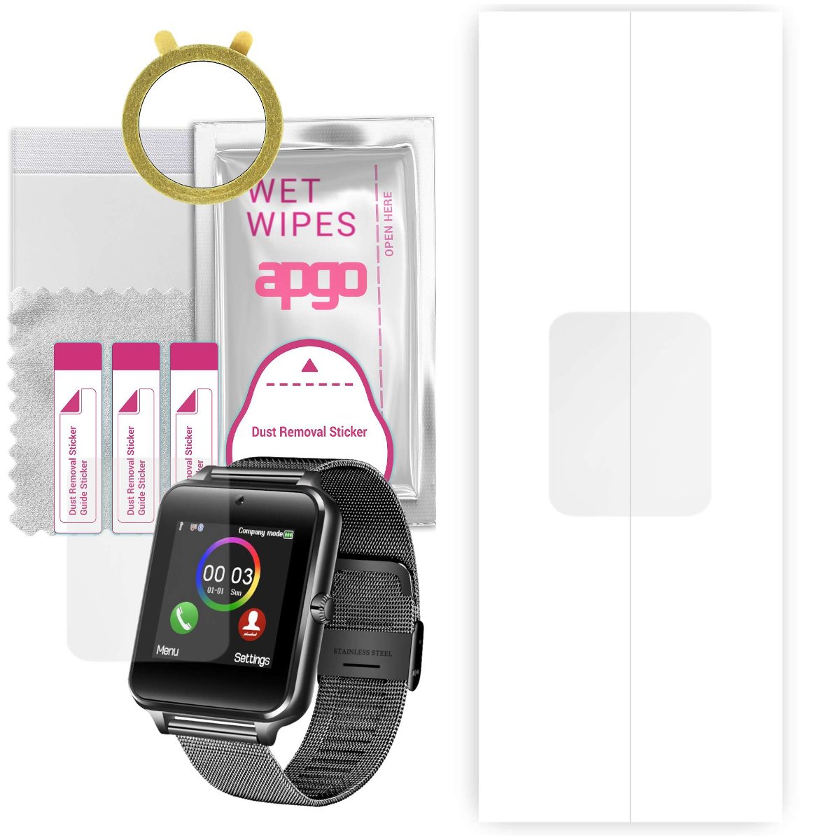 1x Folia hydrożelowa do DexXer GT08 METAL2 - apgo Smartwatch Hydrogel Protection Ochrona na ekran smartwatcha