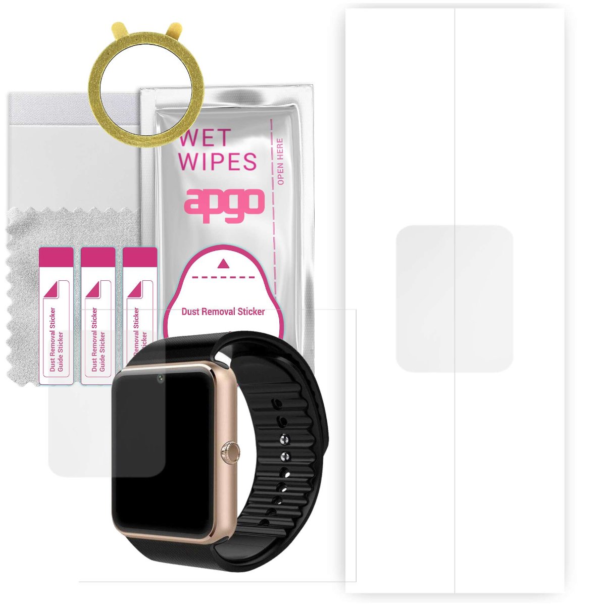 1x Folia hydrożelowa do DexXer DZ-09 - apgo Smartwatch Hydrogel Protection Ochrona na ekran smartwatcha