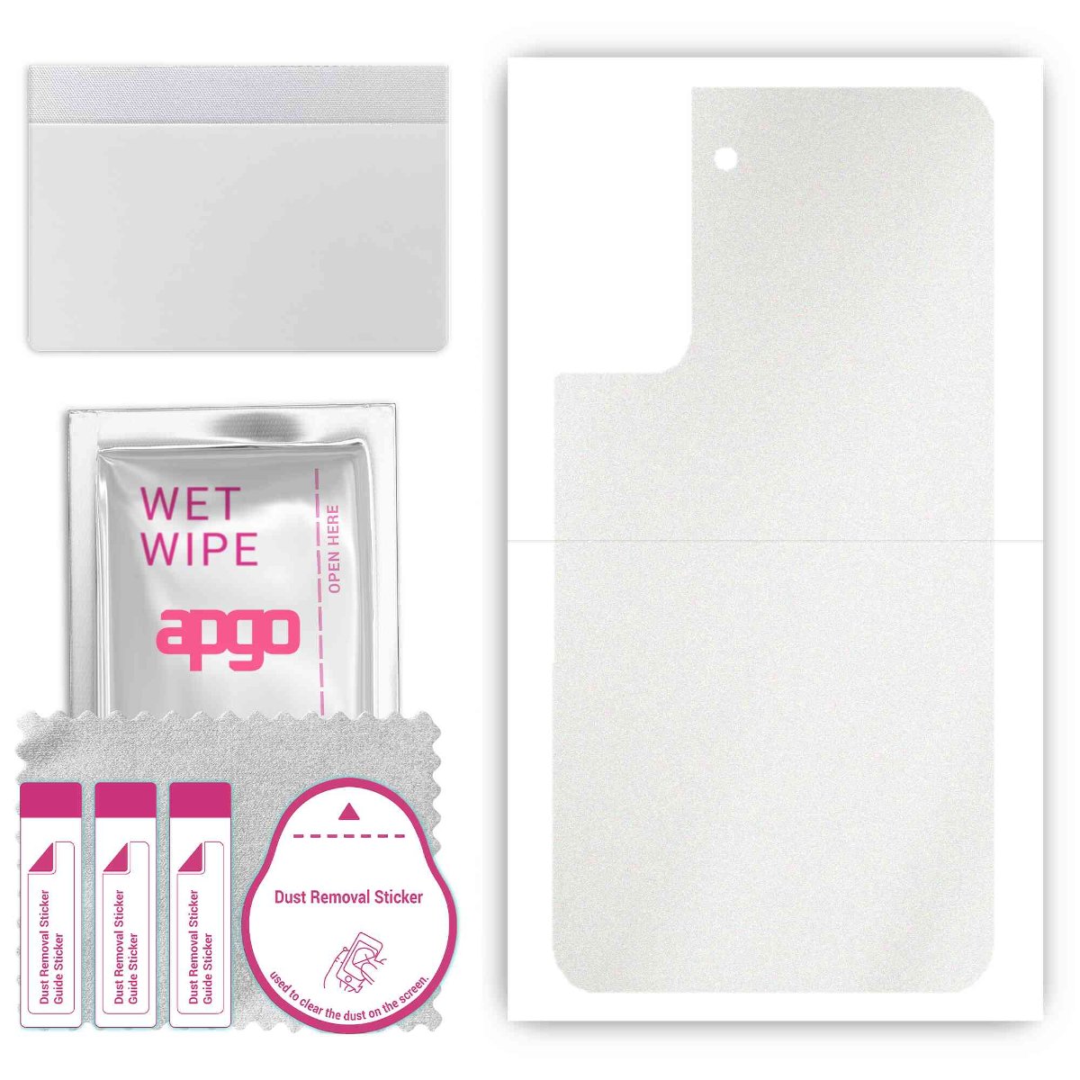 Folia naklejka skórka strukturalna na TYŁ do Samsung Galaxy S21 FE 5G -  Matowa Przezroczysta Winylowa - apgo SKINS