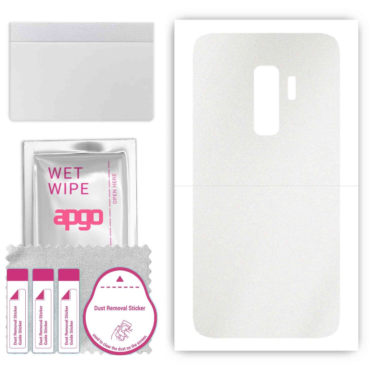 Folia naklejka skórka strukturalna na TYŁ do Samsung Galaxy S9 Plus -  Matowa Przezroczysta Winylowa - apgo SKINS