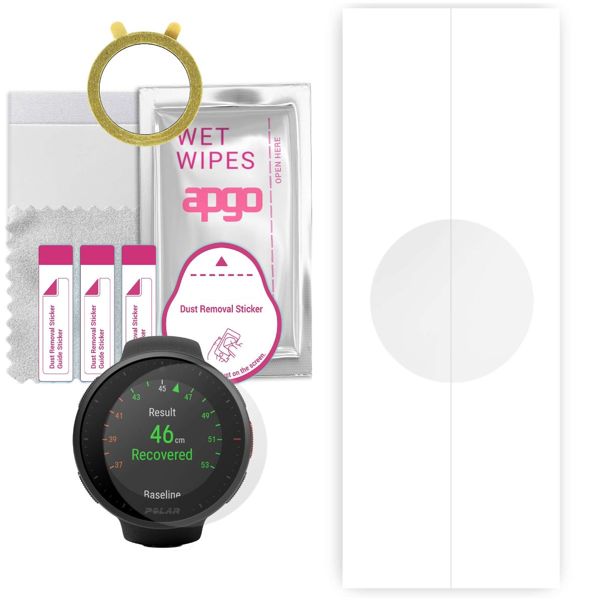 1x Folia hydrożelowa do Polar Vantage V2 - apgo Smartwatch Hydrogel Protection Ochrona na ekran smartwatcha