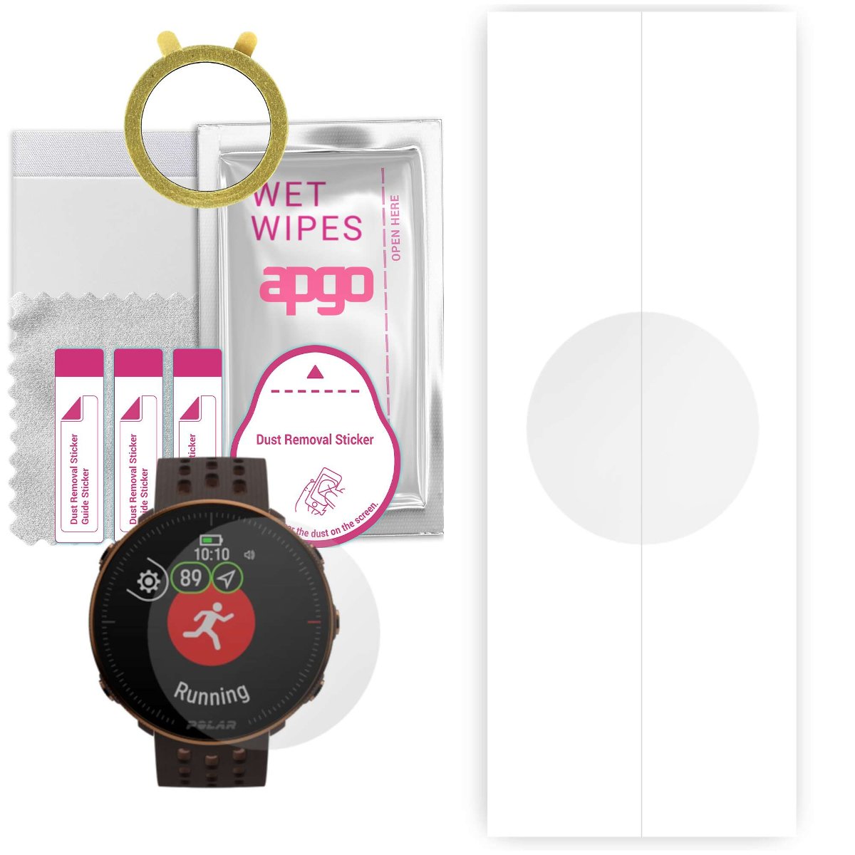 1x Folia hydrożelowa do Polar Vantage M2 - apgo Smartwatch Hydrogel Protection Ochrona na ekran smartwatcha