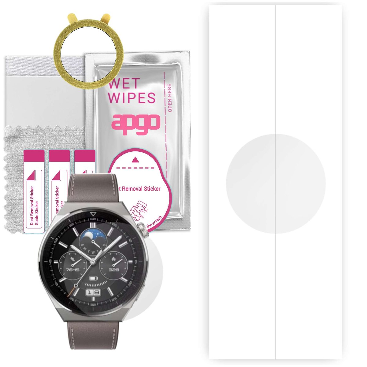 1x Folia hydrożelowa do Huawei Watch GT 3 Pro 46mm - apgo Smartwatch Hydrogel Protection Ochrona na ekran smartwatcha