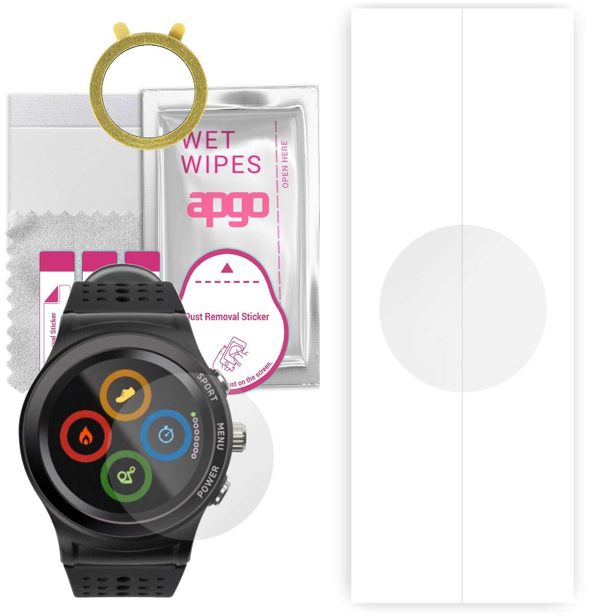 1x Folia hydrożelowa do Acme SW301 - apgo Smartwatch Hydrogel Protection Ochrona na ekran smartwatcha