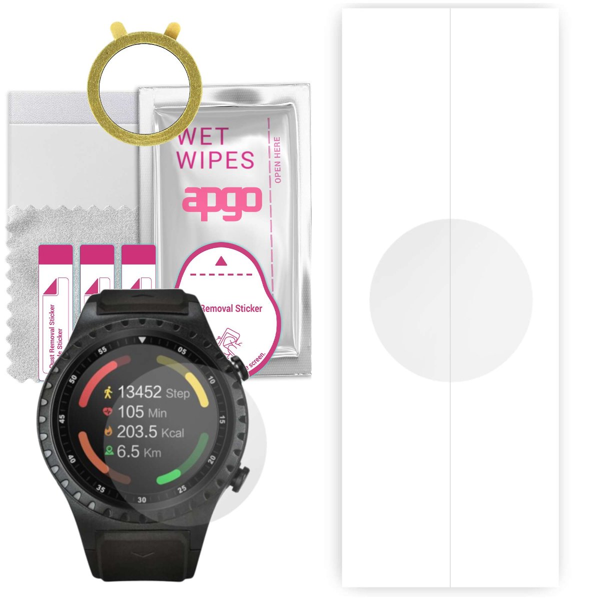 1x Folia hydrożelowa do Acme SW302 - apgo Smartwatch Hydrogel Protection Ochrona na ekran smartwatcha