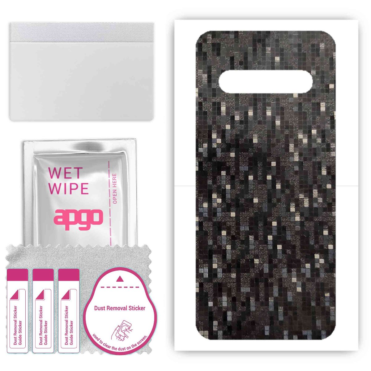 Folia naklejka skórka strukturalna na TYŁ do LG V60 ThinQ 5G UW -  Carbon Pixel Czarny - apgo SKINS