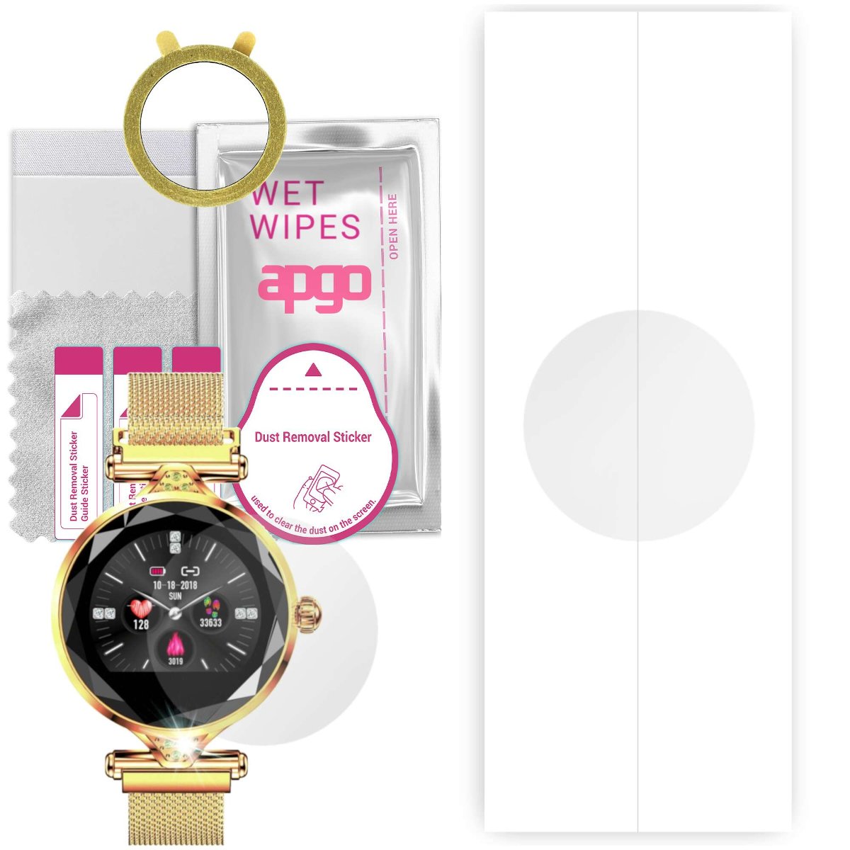 1x Folia hydrożelowa do Manta SWT04BP - apgo Smartwatch Hydrogel Protection Ochrona na ekran smartwatcha