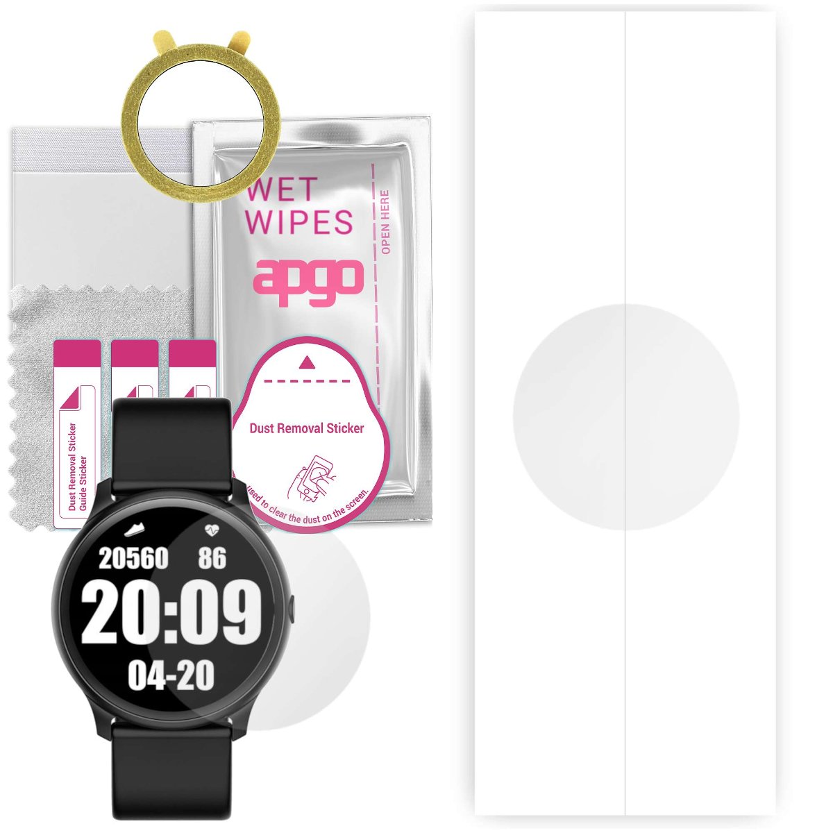 1x Folia hydrożelowa do Kello K13 - apgo Smartwatch Hydrogel Protection Ochrona na ekran smartwatcha