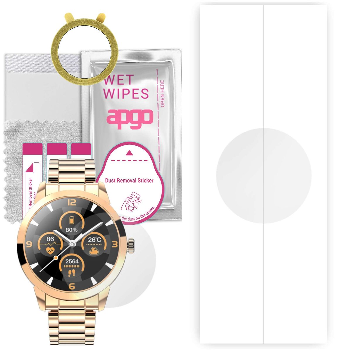 1x Folia hydrożelowa do Kello K50 2021 2022 - apgo Smartwatch Hydrogel Protection Ochrona na ekran smartwatcha