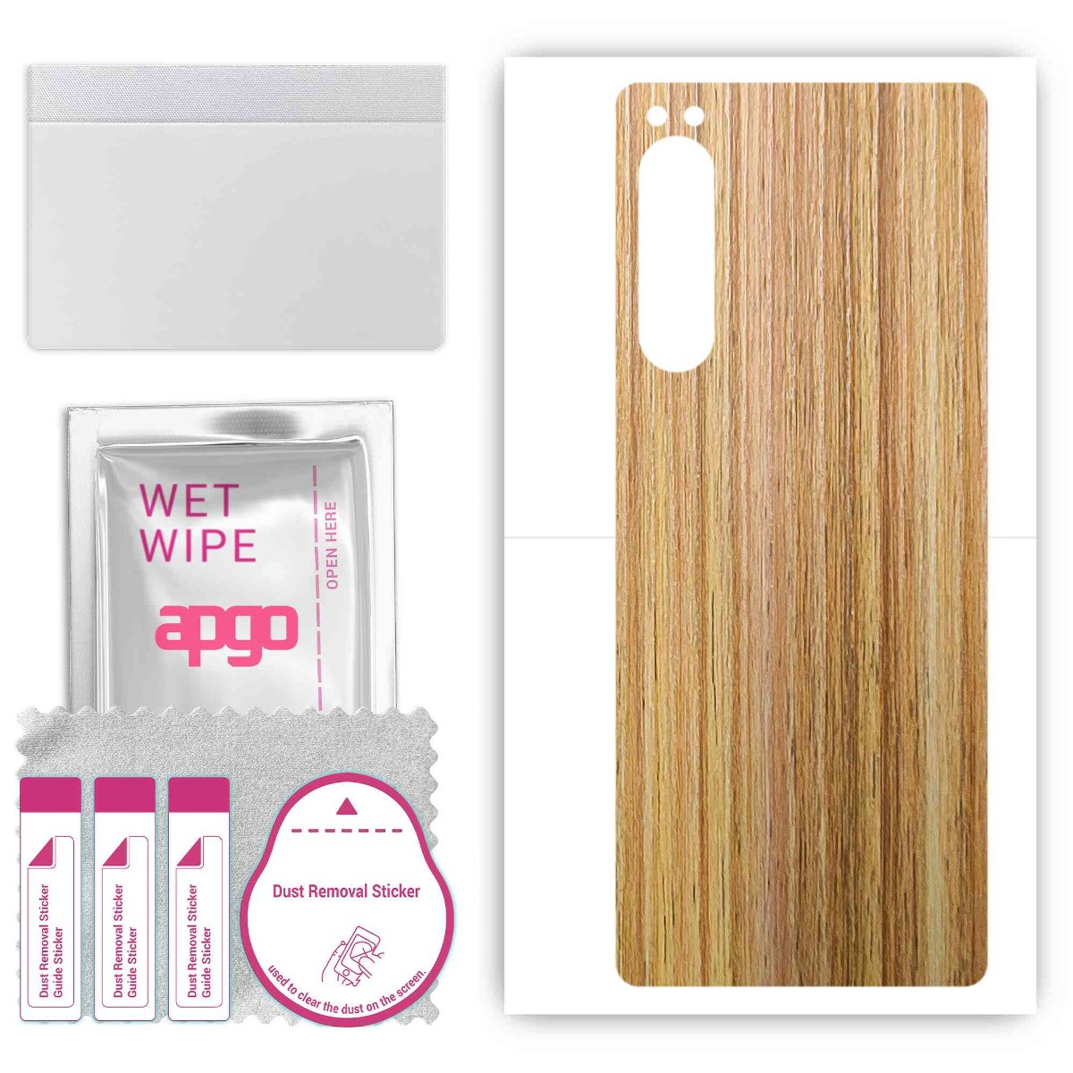 Folia naklejka skórka strukturalna na TYŁ do Sony Xperia 5 IV -  Drewno Dąb Miodowy - apgo SKINS