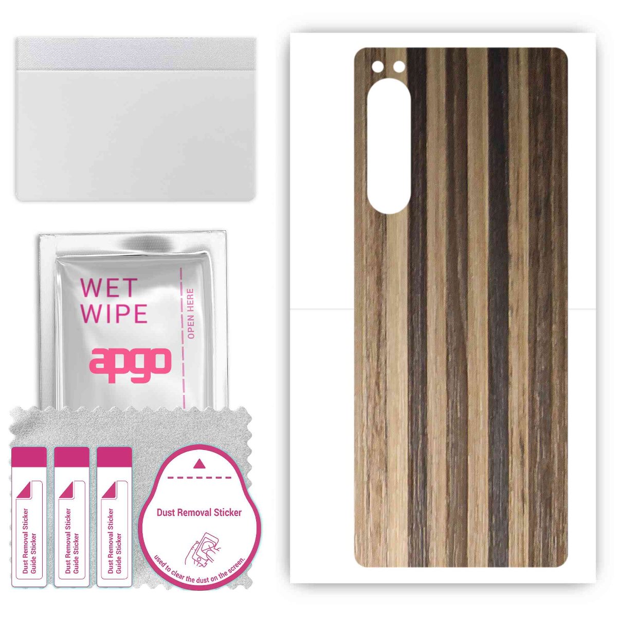 Folia naklejka skórka strukturalna na TYŁ do Sony Xperia 5 IV -  Drewno Paski Mix - apgo SKINS