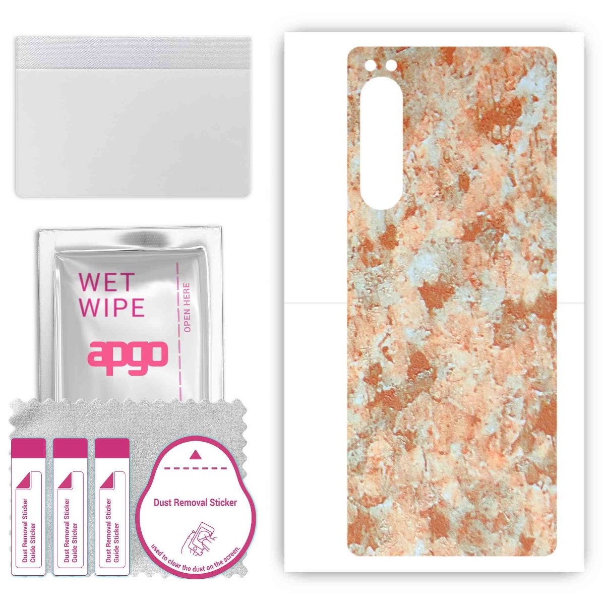 Folia naklejka skórka strukturalna na TYŁ do Sony Xperia 5 IV -  Kamień Piaskowiec - apgo SKINS