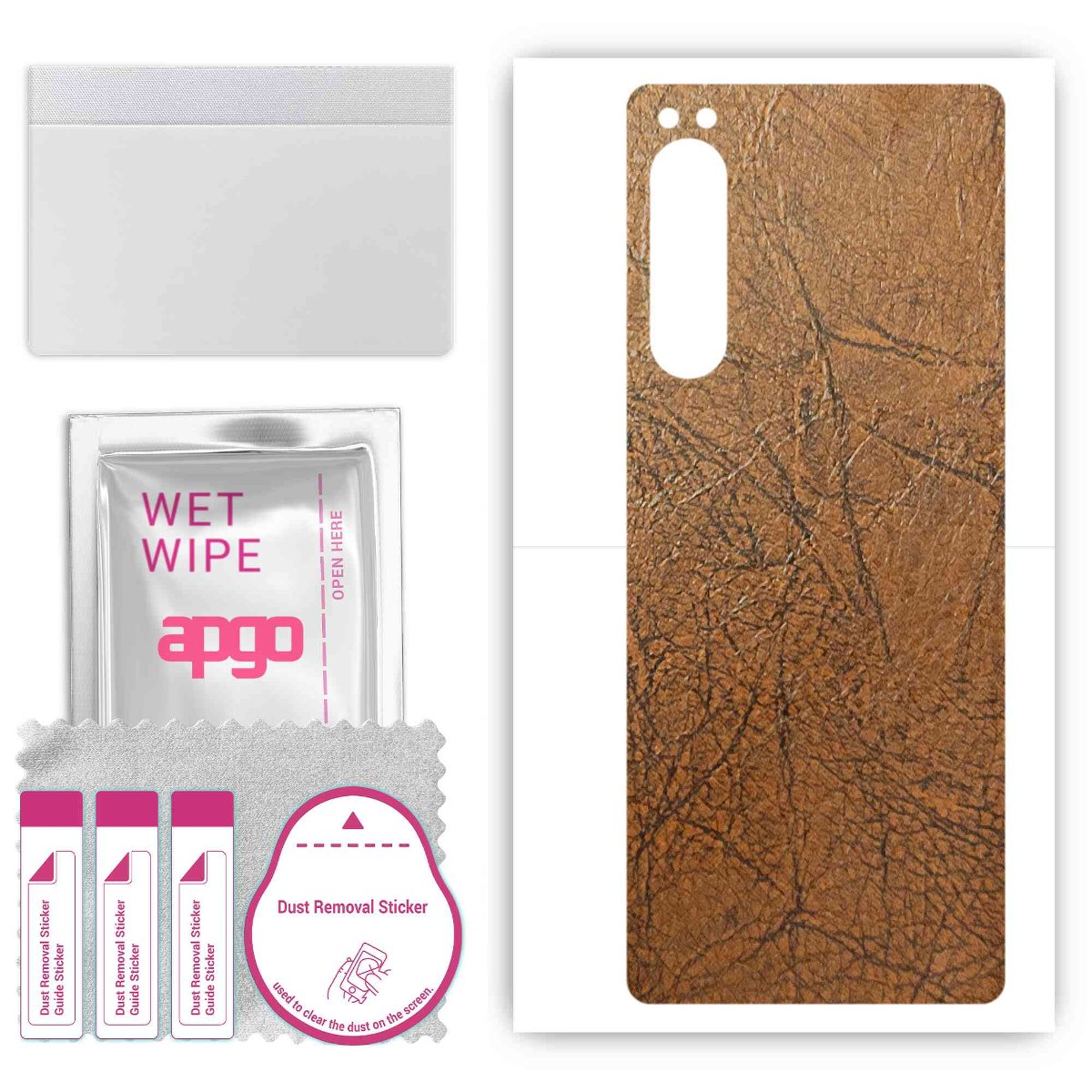 Folia naklejka skórka strukturalna na TYŁ do Sony Xperia 5 IV -  Skóra Vintage - apgo SKINS