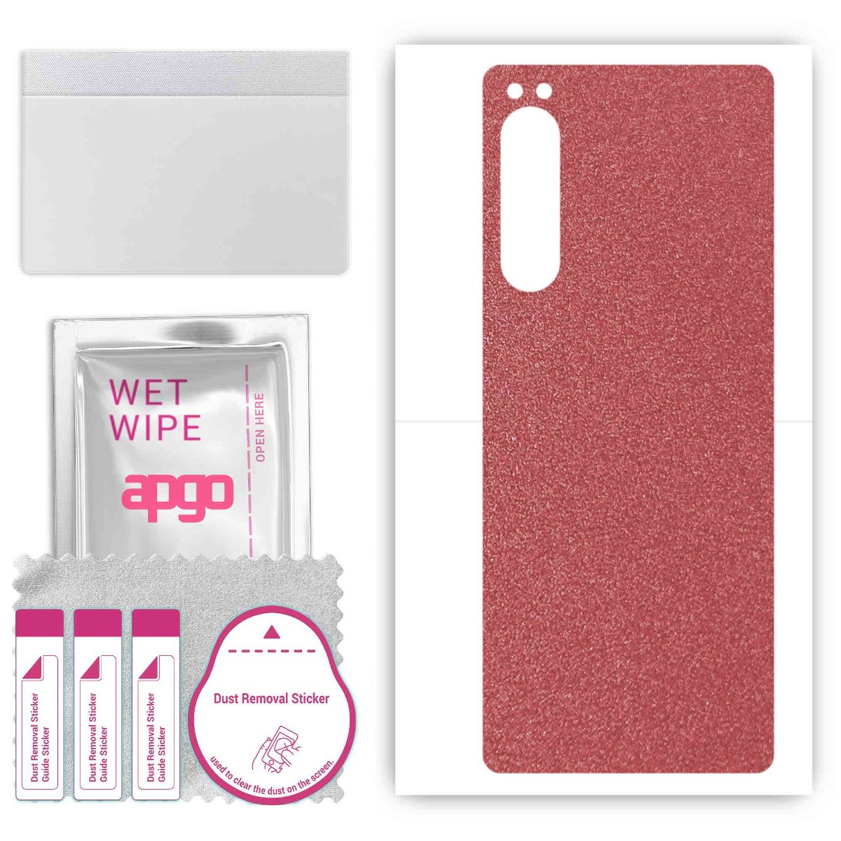 Folia naklejka skórka strukturalna na TYŁ do Sony Xperia 5 IV -  Różowy Pastel Matowy Chropowaty Baranek - apgo SKINS