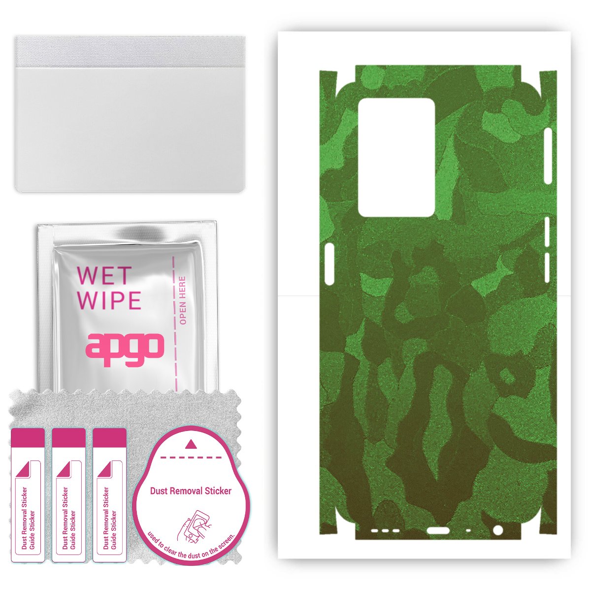 Folia naklejka skórka strukturalna na TYŁ+BOKI do Oppo A77 4G -  Moro | Camo Zielony - apgo SKINS