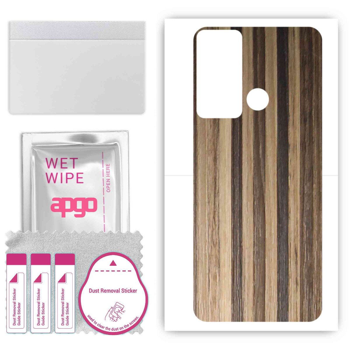 Folia naklejka skórka strukturalna na TYŁ do Infinix Hot 20 Play -  Drewno Paski Mix - apgo SKINS