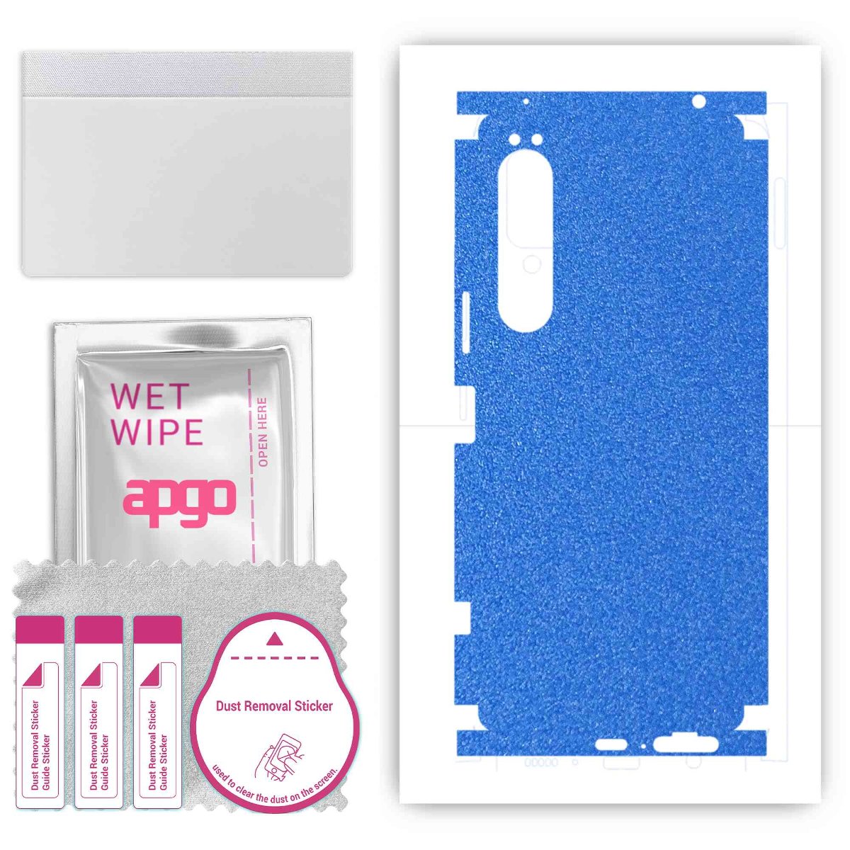 Folia naklejka skórka strukturalna na TYŁ+BOKI do Sony Xperia 1 IV -  Niebieski Pastel Matowy Chropowaty Baranek - apgo SKINS