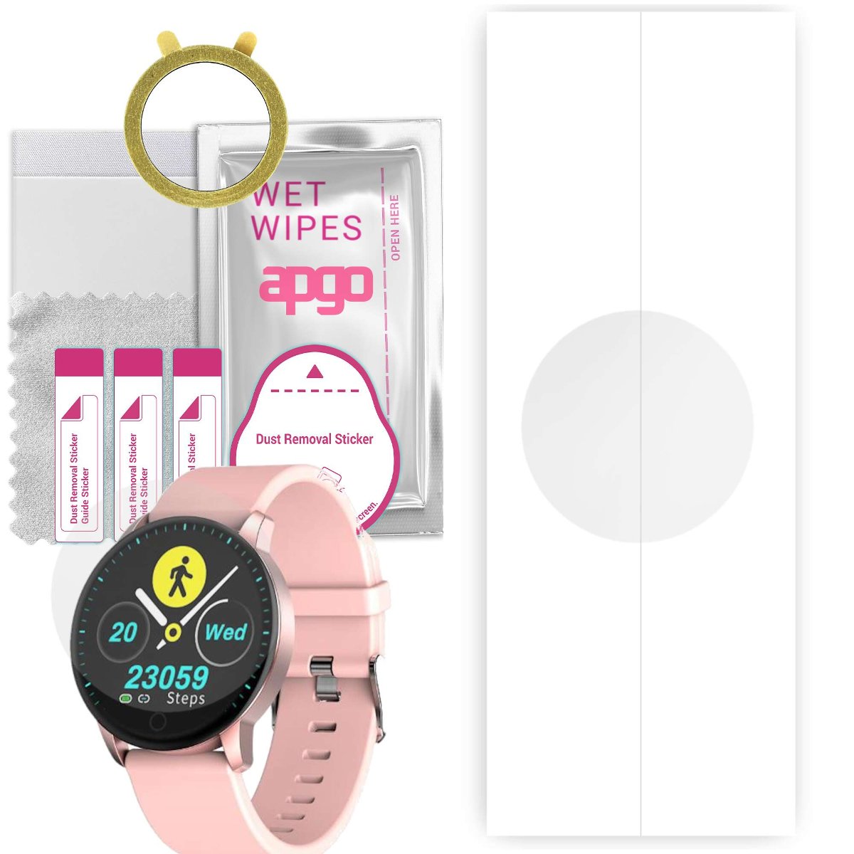 1x Folia hydrożelowa do Garett Lily - apgo Smartwatch Hydrogel Protection Ochrona na ekran smartwatcha