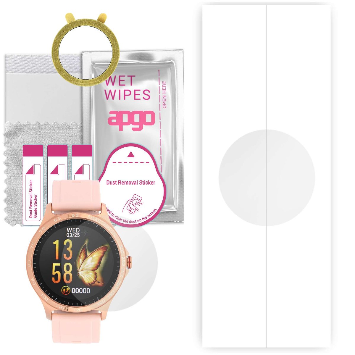 1x Folia hydrożelowa do Garett Women Maya - apgo Smartwatch Hydrogel Protection Ochrona na ekran smartwatcha