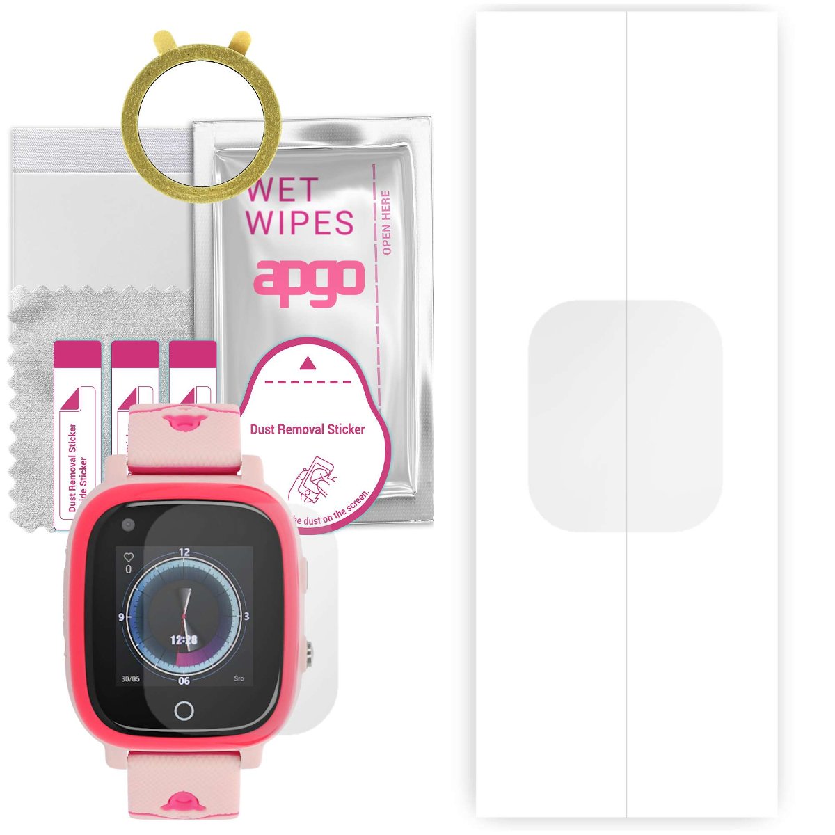 1x Folia hydrożelowa do Garett Kids Sun 4G (dla dzieci) - apgo Smartwatch Hydrogel Protection Ochrona na ekran smartwatcha