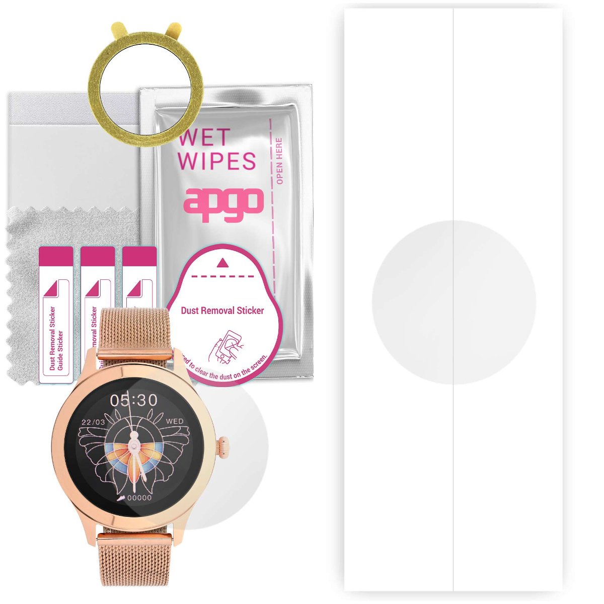 1x Folia hydrożelowa do Garett Women Naomi Pro - apgo Smartwatch Hydrogel Protection Ochrona na ekran smartwatcha
