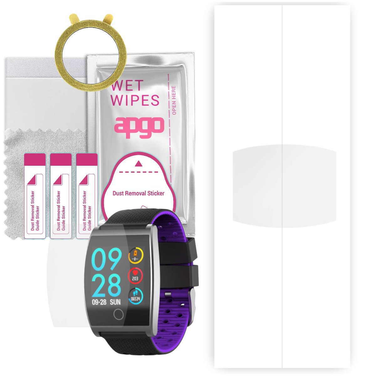 1x Folia hydrożelowa do Garett Sport 22 - apgo Smartwatch Hydrogel Protection Ochrona na ekran smartwatcha