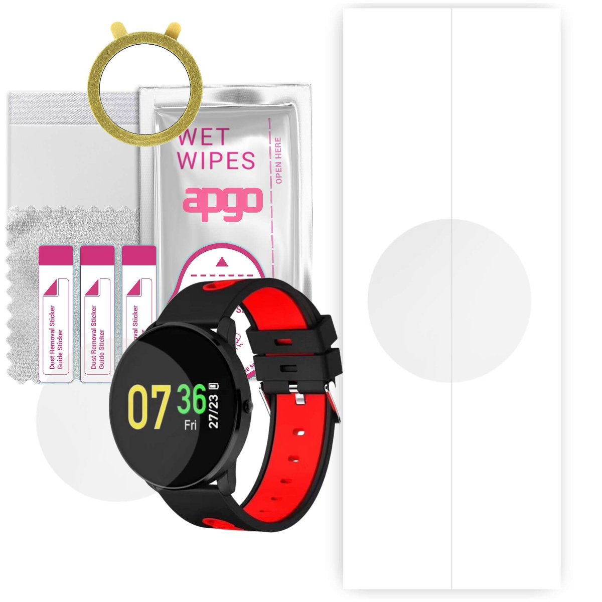 1x Folia hydrożelowa do Garett Sport 14 - apgo Smartwatch Hydrogel Protection Ochrona na ekran smartwatcha