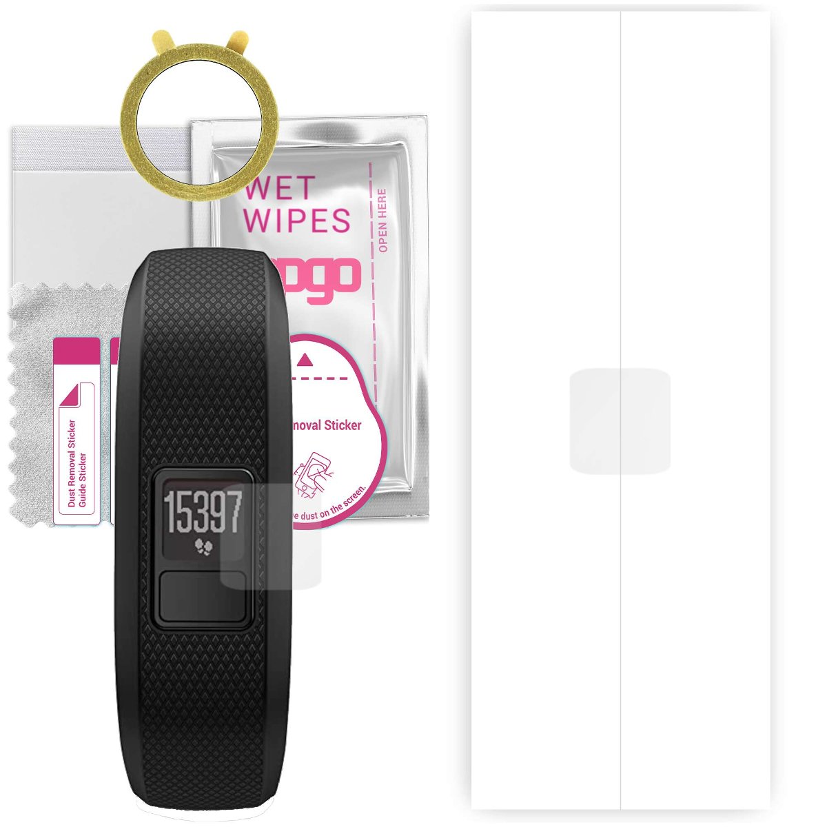1x Folia hydrożelowa do Garmin Vivofit 3 XL - apgo Smartwatch Hydrogel Protection Ochrona na ekran smartwatcha
