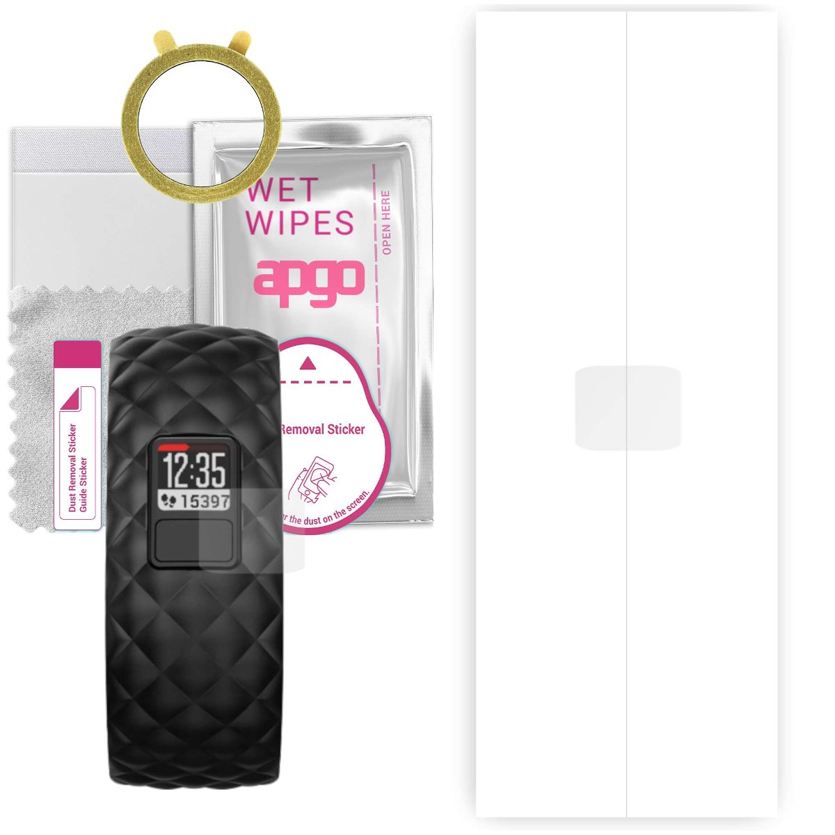 1x Folia hydrożelowa do Garmin Vivofit 3 Style - apgo Smartwatch Hydrogel Protection Ochrona na ekran smartwatcha