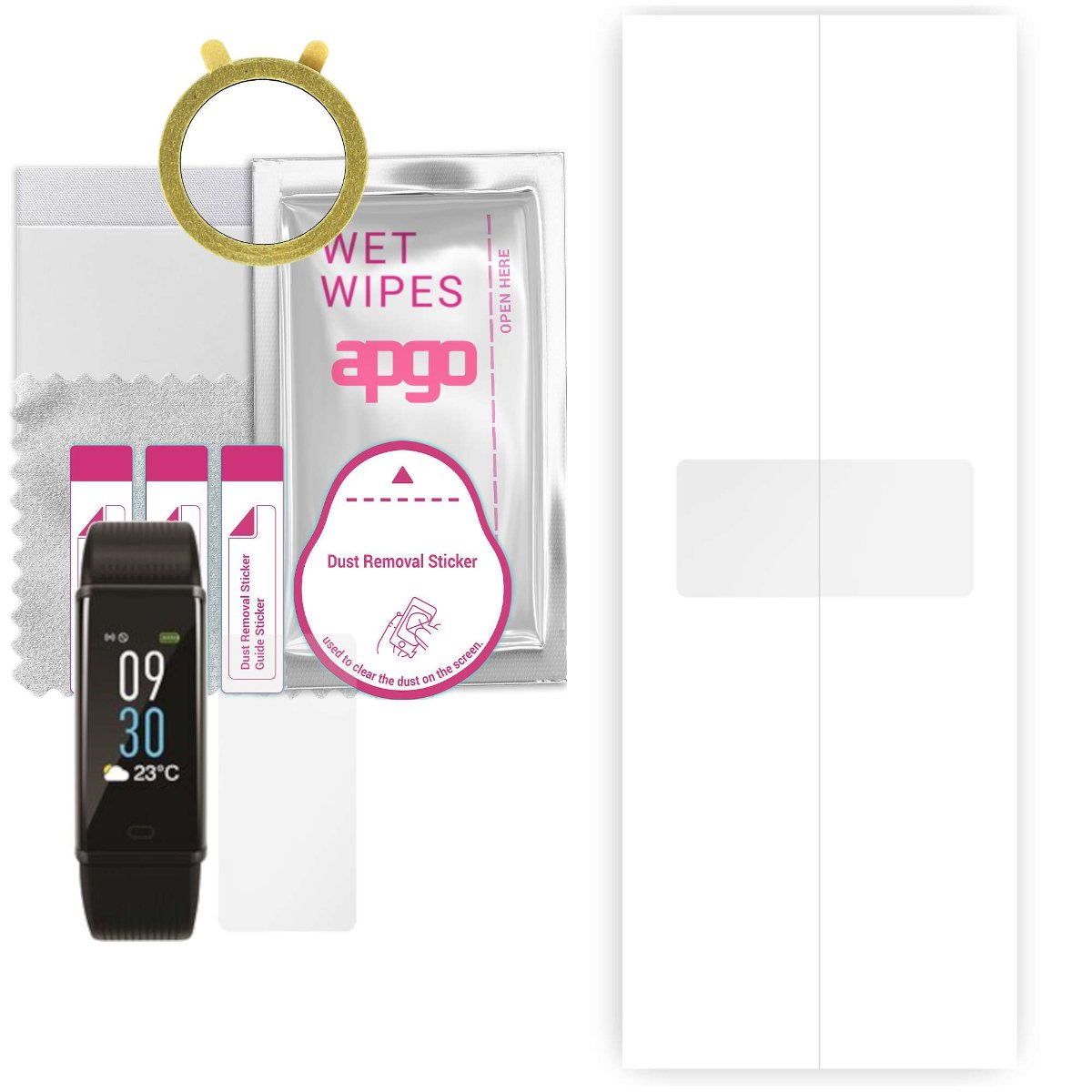 1x Folia hydrożelowa do Acme ACT304 - apgo Smartwatch Hydrogel Protection Ochrona na ekran smartwatcha