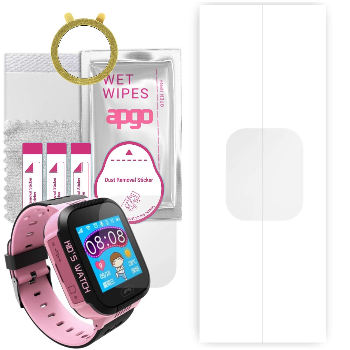 1x Folia hydrożelowa do ART SGPS-02 - apgo Smartwatch Hydrogel Protection Ochrona na ekran smartwatcha